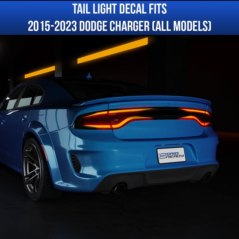 GRIDREADY Tail Light Decal fits 2015-2023 Dodge Charger Accessories. Racetrack Sticker for 2015, 2016, 2017, 2018, 2019, 2020,2021, 2022, 2023 Model taillights Including sxt, rt, SRT, scat Pack etc. - Image 4